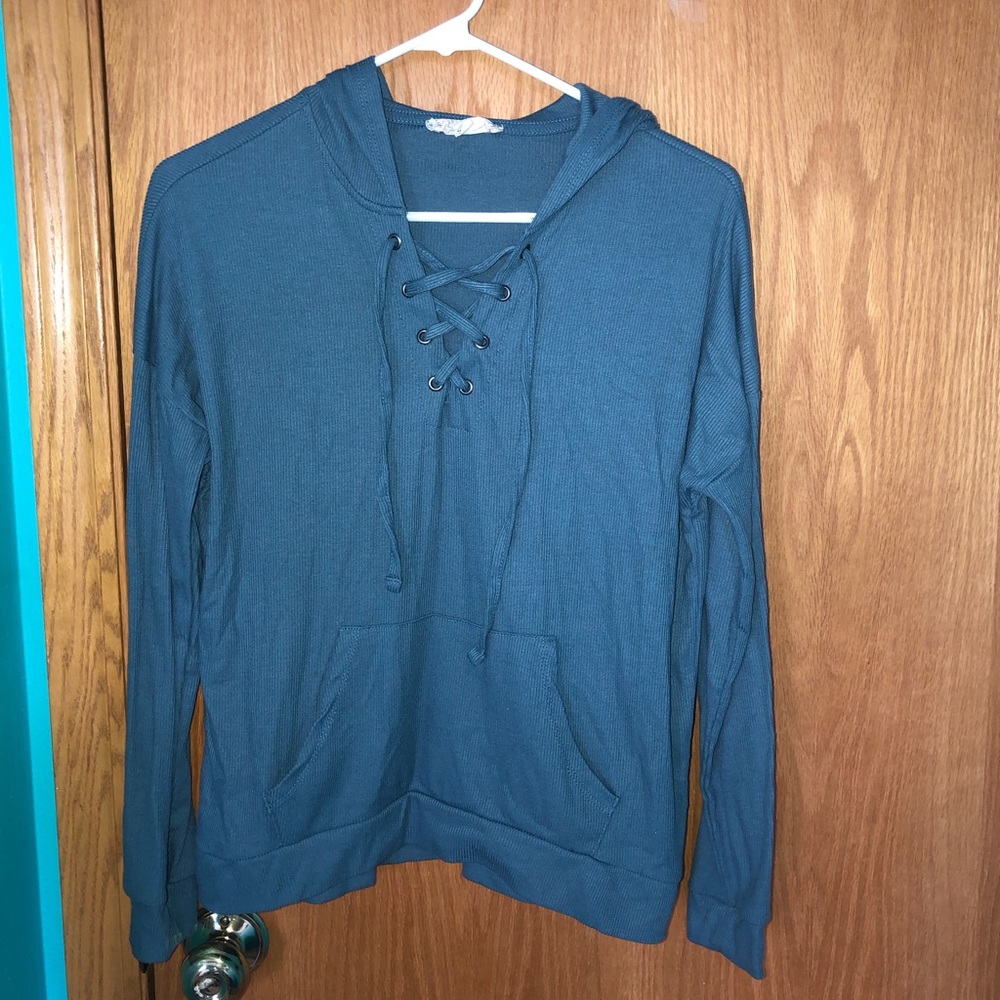 Lace up hoodie